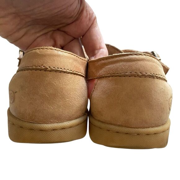 Born Fisherman Sandals Womens 7.5 Tan Leather Flats Casual Comfort Retro - Picture 4 of 9